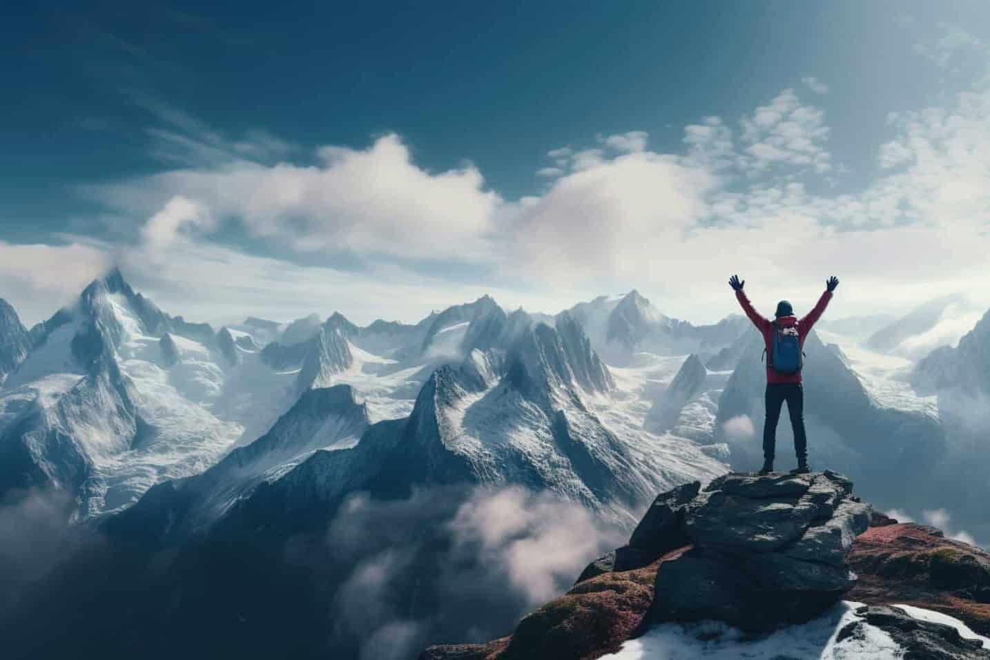 man on a mountain